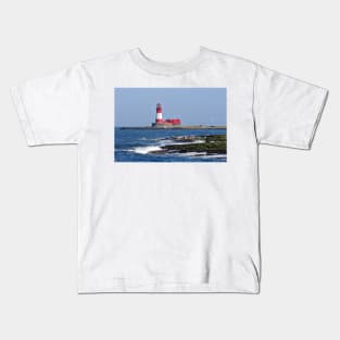 Longstone Lighthouse on the Farne Islands, Northumberland, UK Kids T-Shirt